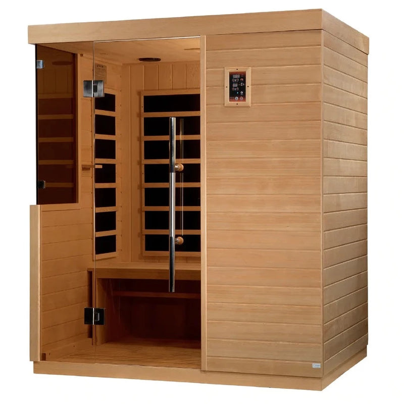 Dynamic Bilbao 3-person Ultra Low EMF (Under 3MG) FAR Infrared Sauna (Canadian Hemlock) DYN-5830-01