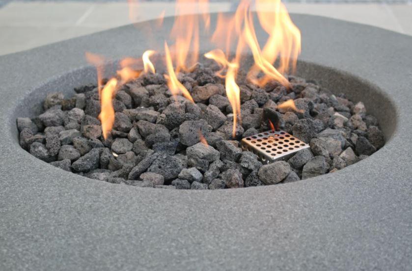Elementi Boulder Cast Concrete Fire Table