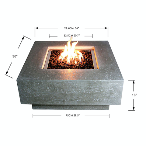 Elementi Manhattan Cast Concrete Fire Table
