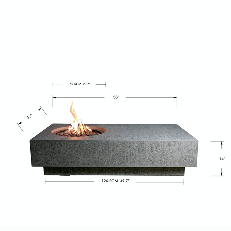 Elementi Metropolis Cast Concrete Fire Table