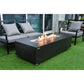 Elementi Varna Bianco white Porcelain & Metal Frame Fire Table