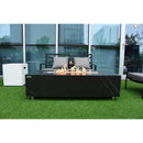 Elementi Varna Bianco white Porcelain & Metal Frame Fire Table