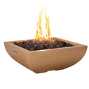 American Fyre Designs 30" Bordeaux Petite Square Gas Fire Bowl 431-CB-11-M6NC