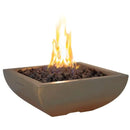 American Fyre Designs 30" Bordeaux Petite Square Gas Fire Bowl 431-CB-11-M6NC