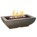 American Fyre Designs 50" Bordeaux Rectangle Gas Fire Bowl 435-CB-11-M4NC