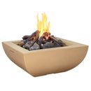 American Fyre Designs 36" Bordeaux Square Gas Fire Bowl 430-CB-11-M6NC