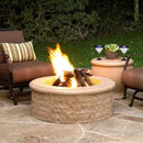 American Fyre Designs Chiseled 39" Round Gas Fire Pit 680-CB-11-M6NC