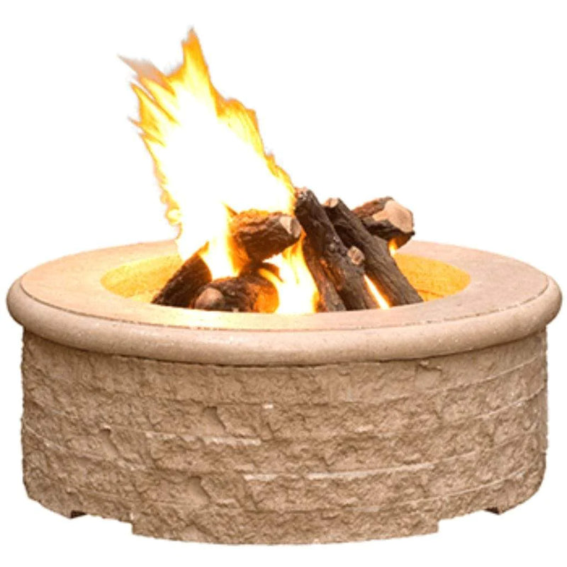 American Fyre Designs Chiseled 39" Round Gas Fire Pit 680-CB-11-M6NC
