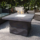 American Fyre Designs 36" Voro Square Gas Firetable 725-BA-11-M2NC
