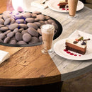 American Fyre Designs 48" Reclaimed Wood Cosmopolitan Round Gas Firetable 645-BA-FO-M2NC
