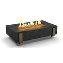 American Fyre Designs 60" Iron Saddle Rectangular Gas Firetable 580-WA-11-M7NC