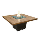 American Fyre Designs 60" Reclaimed Wood Cosmopolitan Square Dining Gas Firetable 642-BA-FO-M6NC