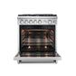 Forno 3-Piece Appliance Package - 30-Inch Gas Range, French Door Refrigerator, and Dishwasher in Stainless Steel
