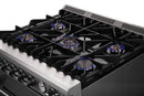 Forno 3-Piece Appliance Package - 30-Inch Gas Range, Pro-Style Refrigerator, and Wall Mount Hood in Stainless Steel