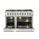 Forno 3-Piece Appliance Package - 48-Inch Gas Range, French Door Refrigerator, and Dishwasher in Stainless Steel