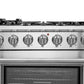 Forno 3-Piece Pro Appliance Package - 36-Inch Gas Range, French Door Refrigerator, and Dishwasher in Stainless Steel
