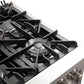 Forno 36" Lseo Silver Gas Range with Burners, Griddle, Wok Ring, Temperature Gauge, and Air Fryer in Stainless Steel - FFSGS6291-36 - MyBBQDirect