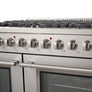 Forno 2-Piece Appliance Package - 48-Inch Gas Range  & 60-Inch Pro-Style Refrigerator in Stainless Steel