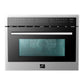 Forno 5-Piece Appliance Package - 30-Inch Gas Range with Air Fryer, Refrigerator, Wall Mount Hood, Microwave Oven, & 3-Rack Dishwasher in Stainless Steel