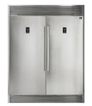 Forno 5-Piece Appliance Package - 30-Inch Gas Range with Air Fryer, 56-Inch Pro-Style Refrigerator, Wall Mount Hood, Microwave Drawer, & 3-Rack Dishwasher in Stainless Steel