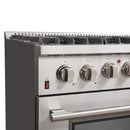 Forno 5-Piece Appliance Package - 36-Inch Dual Fuel Range, Refrigerator with Water Dispenser, Wall Mount Hood, Microwave Drawer, & 3-Rack Dishwasher in Stainless Steel