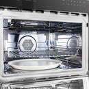 Forno 5-Piece Appliance Package - 36-Inch Dual Fuel Range, Refrigerator with Water Dispenser, Wall Mount Hood, Microwave Oven, & 3-Rack Dishwasher in Stainless Steel
