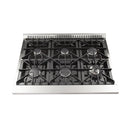 Forno 3-Piece Appliance Package - 36-Inch Dual Fuel Range, 56-Inch Pro-Style Refrigerator & Wall Mount Hood in Stainless Steel