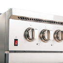 Forno 3-Piece Appliance Package - 48-Inch Dual Fuel Range, Refrigerator, & Wall Mount Hood with Backsplash in Stainless Steel