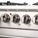Forno 5-Piece Pro Appliance Package - 30-Inch Dual Fuel Range, Refrigerator with Water Dispenser, Wall Mount Hood, Microwave Drawer, & 3-Rack Dishwasher in Stainless Steel