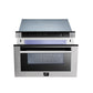 Forno 5-Piece Pro Appliance Package - 30-Inch Dual Fuel Range, Refrigerator with Water Dispenser, Wall Mount Hood, Microwave Drawer, & 3-Rack Dishwasher in Stainless Steel