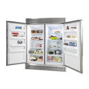 Forno 5-Piece Pro Appliance Package - 30-Inch Dual Fuel Range, 56-Inch Pro-Style Refrigerator, Wall Mount Hood, Microwave Oven, & 3-Rack Dishwasher in Stainless Steel