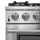 Forno 3-Piece Pro Appliance Package - 36-Inch Dual Fuel Range, 36-Inch Refrigerator & Wall Mount Hood in Stainless Steel