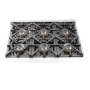 Forno 2-Piece Pro Appliance Package - 36-Inch Dual Fuel Range & Wall Mount Hood in Stainless Steel