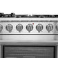 Forno 3-Piece Pro Appliance Package - 36-Inch Gas Range, Refrigerator with Water Dispenser, & Dishwasher in Stainless Steel