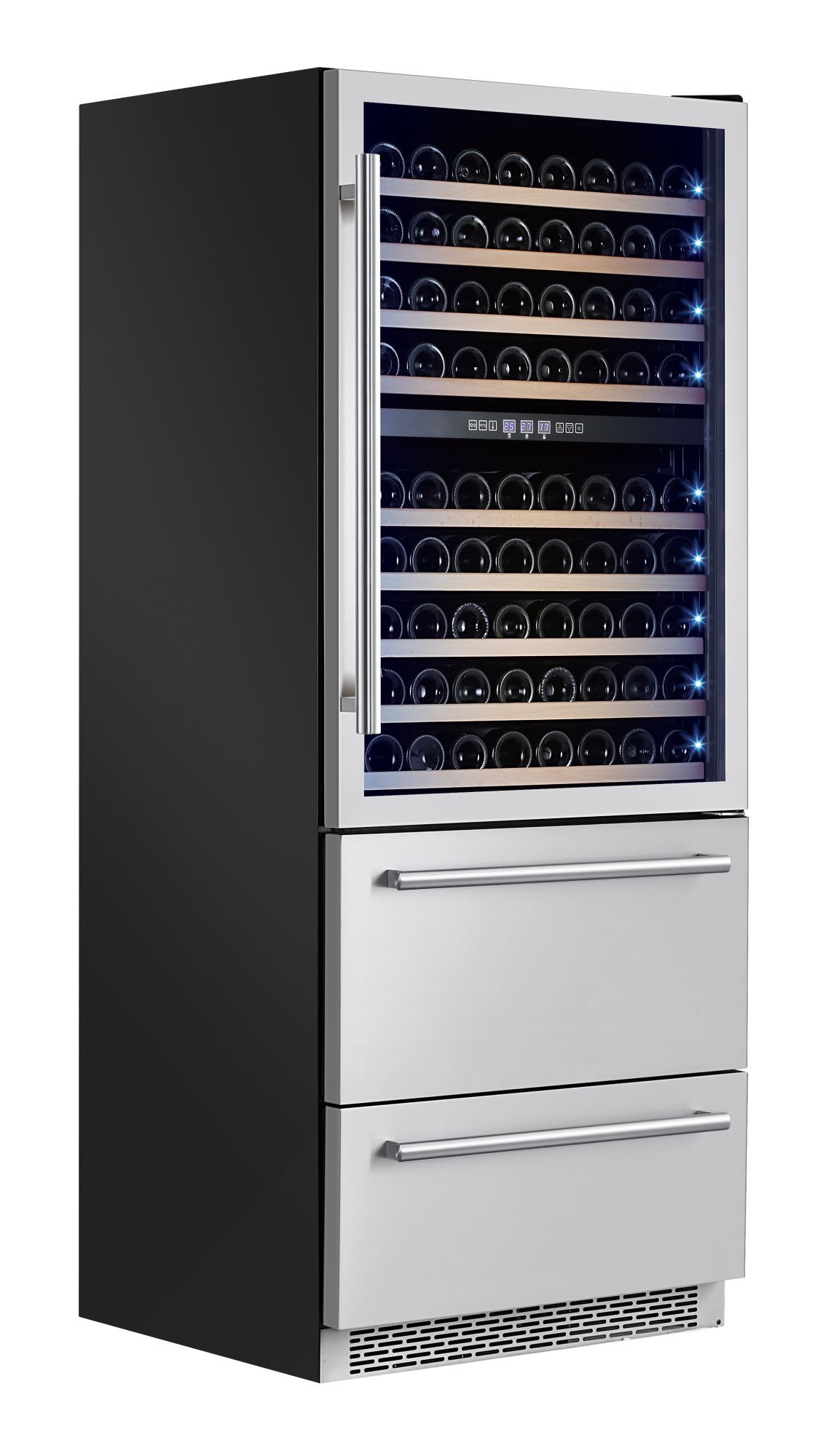 Forno Appliance Package - 36 Inch Dual Fuel Range, Wall Mount Range Hood, Wine Cooler, FWCDR-FFSGS6156-36 - MyBBQDirect