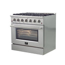 Forno Appliance Package- 36 Inch Gas Range, Dishwasher, FDWBI-FFSGS6244-36