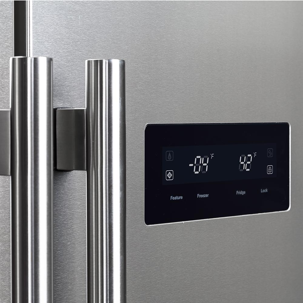 Forno Appliance Package - 36 Inch Gas Range, Wall Mount Range Hood, 33" Built-In Refrigerator, FFRBI-FFSGS6244-36 - MyBBQDirect