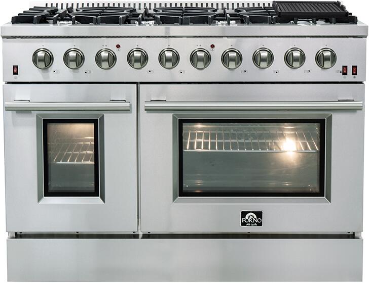 Forno Appliance Package - 48 Inch Gas Range, Microwave Capriolo 24", FOTR-FFSGS6244-48 - MyBBQDirect