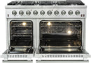 Forno Appliance Package - 48 Inch Gas Range, Microwave Capriolo 24", FOTR-FFSGS6244-48