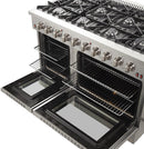 Forno Appliance Package - 48 Inch Gas Range, Microwave Capriolo 24", FOTR-FFSGS6244-48