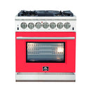 Forno Capriasca - Titanium Professional 30" Freestanding Colored Door Gas Range FFSGS6260-30WHT
