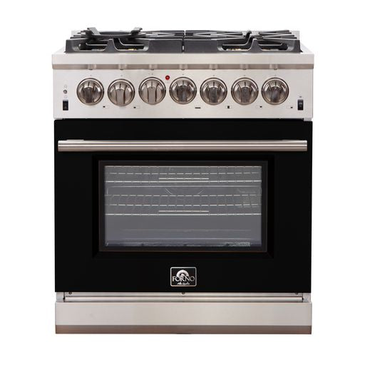 Forno Capriasca - Titanium Professional 30" Freestanding Colored Door Gas Range FFSGS6260-30WHT - MyBBQDirect