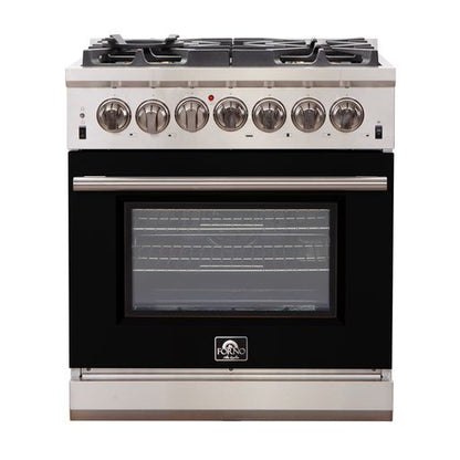 Forno Capriasca - Titanium Professional 30" Freestanding Colored Door Gas Range FFSGS6260-30WHT - MyBBQDirect