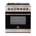 Forno Capriasca - Titanium Professional 30" Freestanding Colored Door Gas Range FFSGS6260-30WHT
