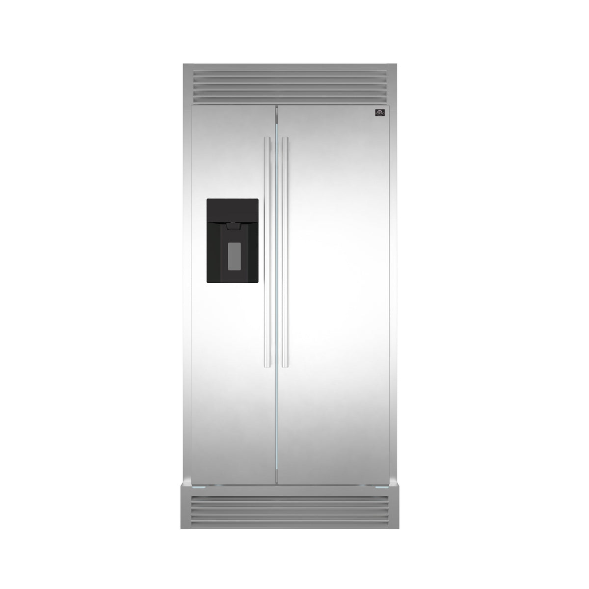 FORNO Salerno 40" Side by Side Built-in Refrigerator 20.0 cu.ft in Stainless Steel With Built-in Style Grille Trim Kit - FFRBI1844-40SG - MyBBQDirect