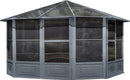 Gazebo Penguin Florence Solarium 12 Ft. x 12 Ft. in Slate 41212-32