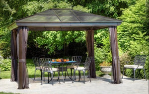 Gazebo Penguin Venus Gazebo 10 Ft. x 14 Ft. in Slate 43204-32 - MyBBQDirect