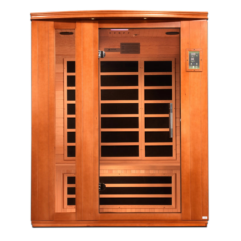 Golden Designs Lugano 3 Person Ultra Low EMF FAR Infrared Sauna - DYN-6336-03 FS