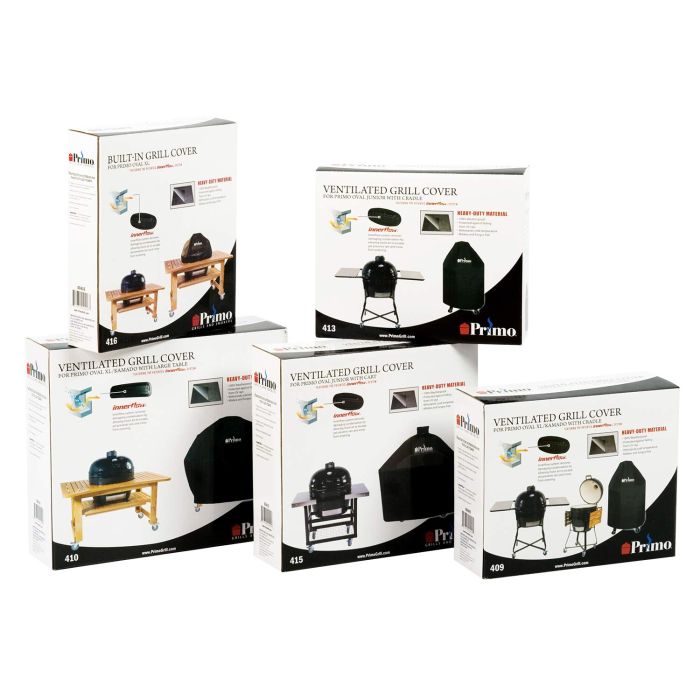 Primo Vinyl Cover for All-In-One Round Kamado, Oval LG 300, & Oval JR 200 - PG00413