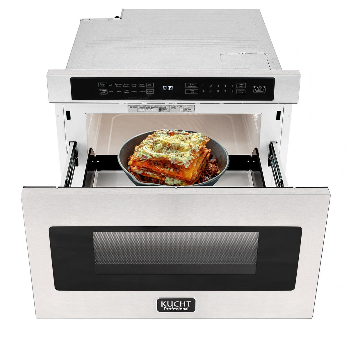 Kucht 5-Piece Appliance Package - 30-Inch Gas Range, Refrigerator, Wall Mount Hood, Dishwasher, & Microwave Drawer in Stainless Steel - MyBBQDirect